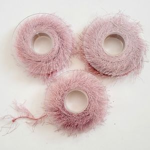 3pk Fringed ribbon
